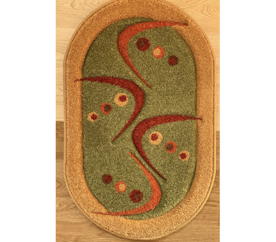 Синтетический ковер Frize Vrezanny 7141A  L.GREEN - высокое качество по лучшей цене в Украине